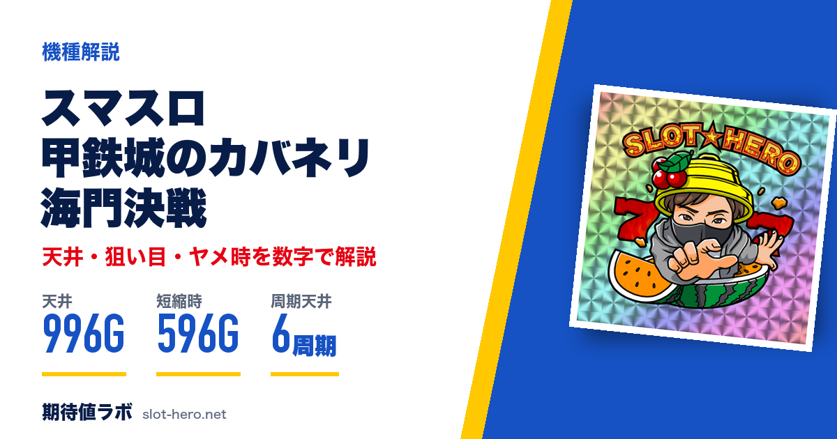 スマスロ甲鉄城のカバネリ海門決戦 天井・狙い目・ヤメ時