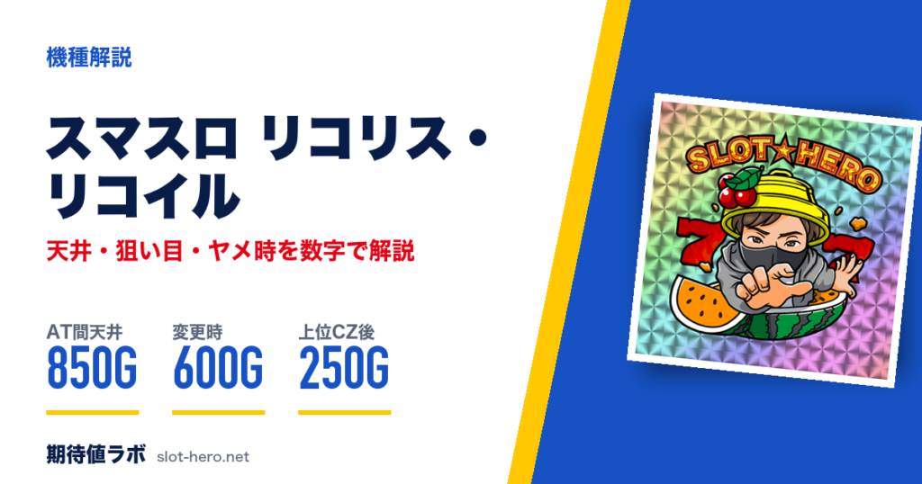 スマスロ リコリス・リコイル 天井・狙い目・朝一・ヤメ時