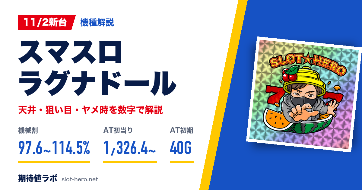 スマスロ ラグナドール 天井・スペック・ヤメ時
